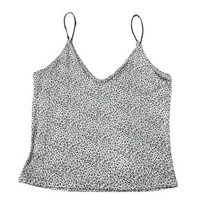 V Neck Spaghetti Strap Leopard Print Crop Top
